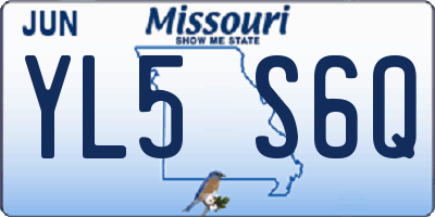 MO license plate YL5S6Q
