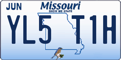 MO license plate YL5T1H