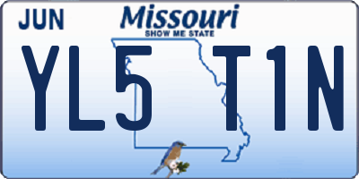 MO license plate YL5T1N
