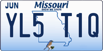 MO license plate YL5T1Q