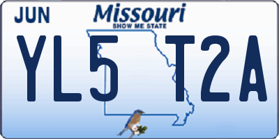 MO license plate YL5T2A