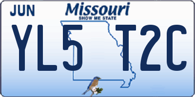 MO license plate YL5T2C