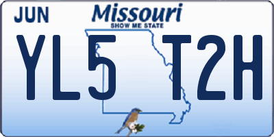 MO license plate YL5T2H