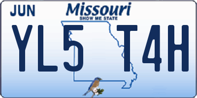 MO license plate YL5T4H