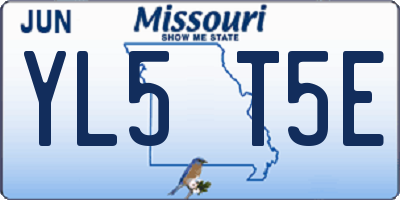 MO license plate YL5T5E