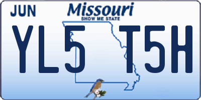 MO license plate YL5T5H