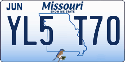 MO license plate YL5T7O