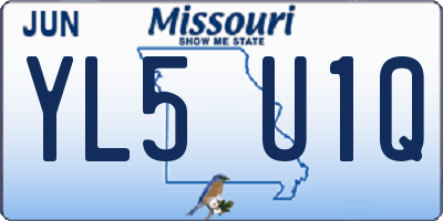 MO license plate YL5U1Q