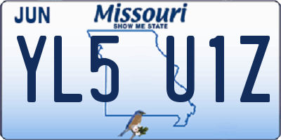 MO license plate YL5U1Z