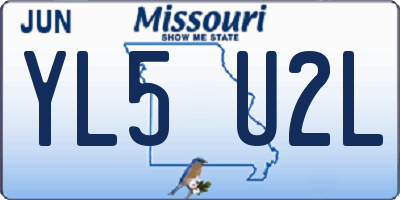 MO license plate YL5U2L