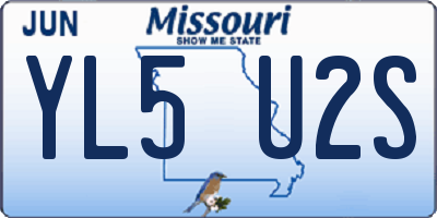 MO license plate YL5U2S