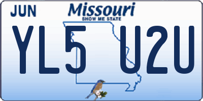 MO license plate YL5U2U