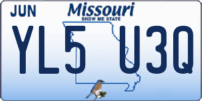 MO license plate YL5U3Q