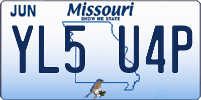 MO license plate YL5U4P