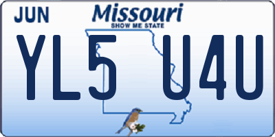 MO license plate YL5U4U