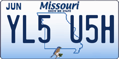 MO license plate YL5U5H