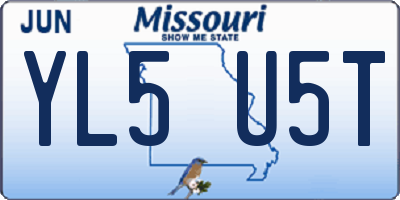 MO license plate YL5U5T