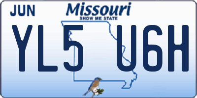 MO license plate YL5U6H
