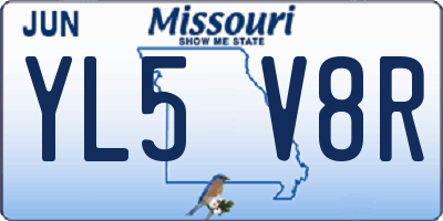 MO license plate YL5V8R