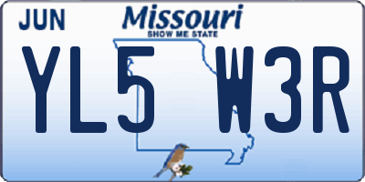 MO license plate YL5W3R
