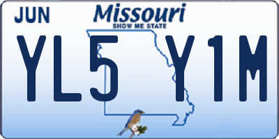 MO license plate YL5Y1M
