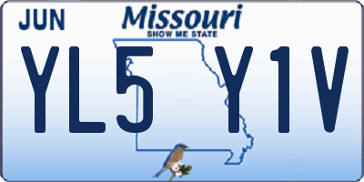 MO license plate YL5Y1V