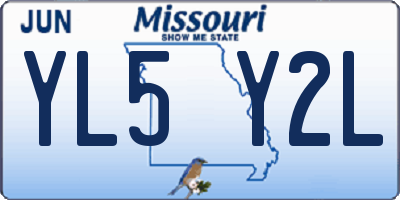 MO license plate YL5Y2L