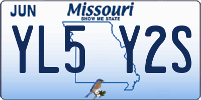MO license plate YL5Y2S