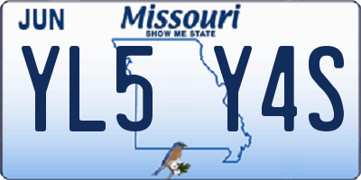 MO license plate YL5Y4S