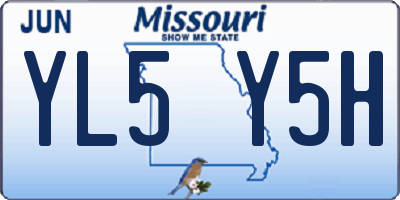 MO license plate YL5Y5H