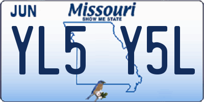 MO license plate YL5Y5L