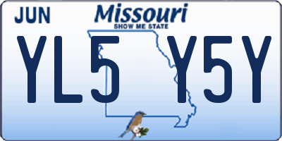 MO license plate YL5Y5Y