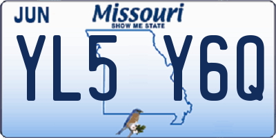 MO license plate YL5Y6Q