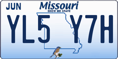 MO license plate YL5Y7H