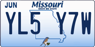 MO license plate YL5Y7W