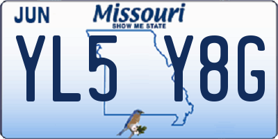 MO license plate YL5Y8G