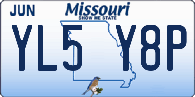 MO license plate YL5Y8P