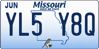 MO license plate YL5Y8Q