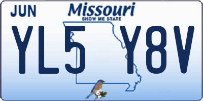MO license plate YL5Y8V