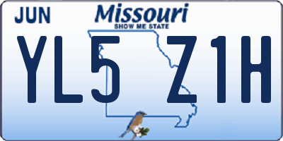MO license plate YL5Z1H