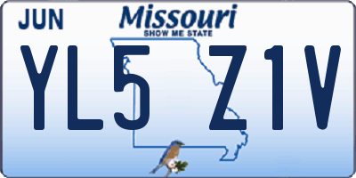 MO license plate YL5Z1V