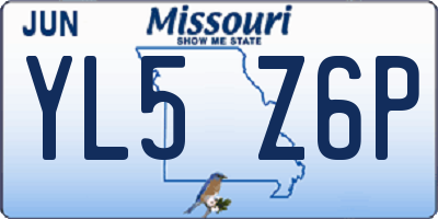 MO license plate YL5Z6P