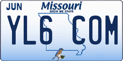 MO license plate YL6C0M