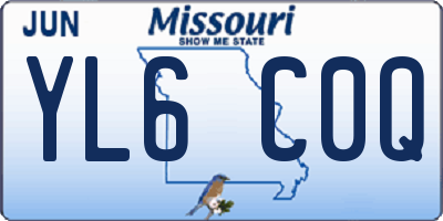 MO license plate YL6C0Q
