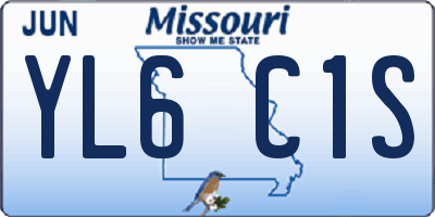 MO license plate YL6C1S