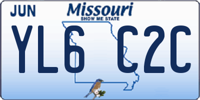 MO license plate YL6C2C