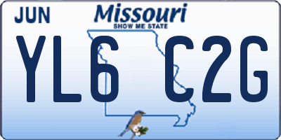 MO license plate YL6C2G