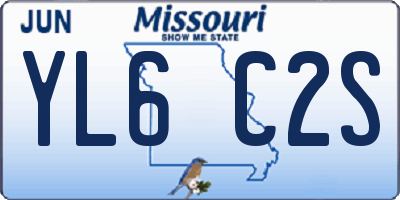 MO license plate YL6C2S