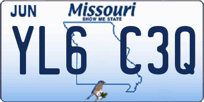 MO license plate YL6C3Q