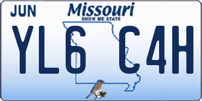 MO license plate YL6C4H